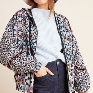 NWT Anthropologie Lesley Hooded Bomber Jacket